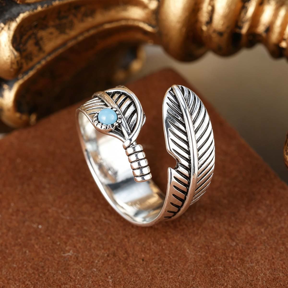 Artistic Ethnic Adjustable Open Ring, Unique Charming Design